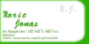 moric jonas business card